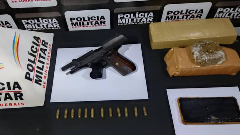 Jovem de facção criminosa no Goiás é preso com muita droga e arma de fogo em João Pinheiro