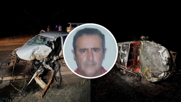 Pinheirense morre em acidente gravíssimo na MG-410 após carro bater de frente com caminhonete