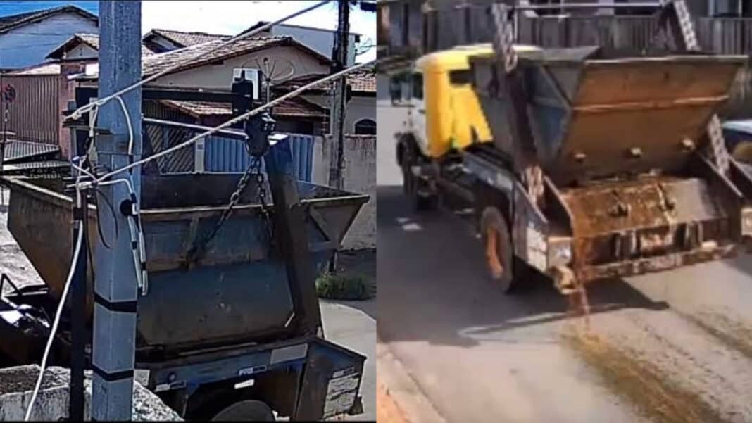 Caminhão derrama dejetos em rua, causa mau cheiro e revolta moradores Esplanada, em João Pinheiro