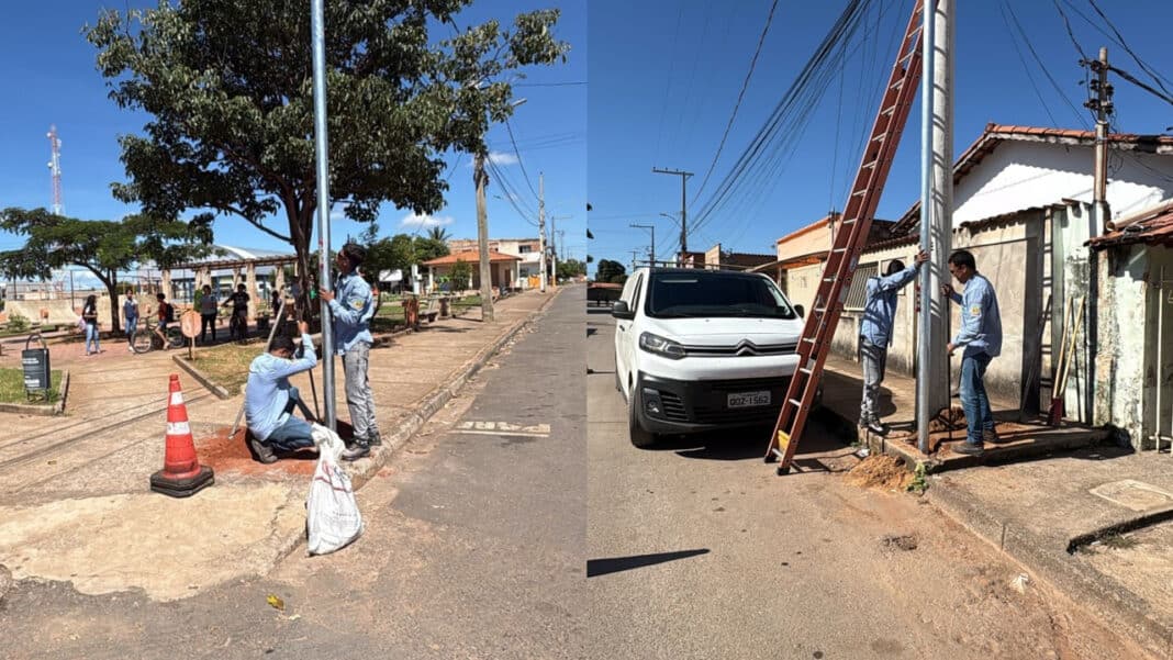 Em parceria com a Prefeitura e Credipinho, CONSEP inicia instalação de câmeras no distrito de Luizlândia do Oeste (JK)