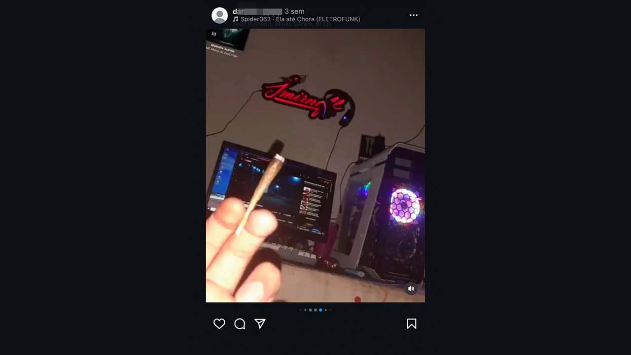 Jovem que ostenta “vida do crime” nas redes sociais é preso com drogas junto com comparsa em João Pinheiro