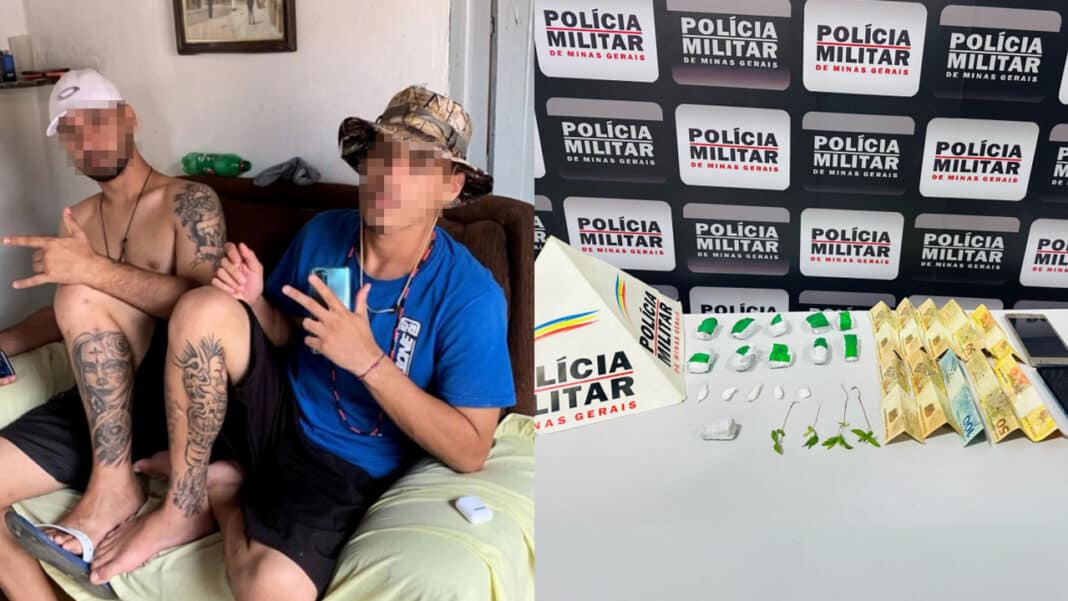 Jovem que ostenta “vida do crime” nas redes sociais é preso com drogas junto com comparsa em João Pinheiro