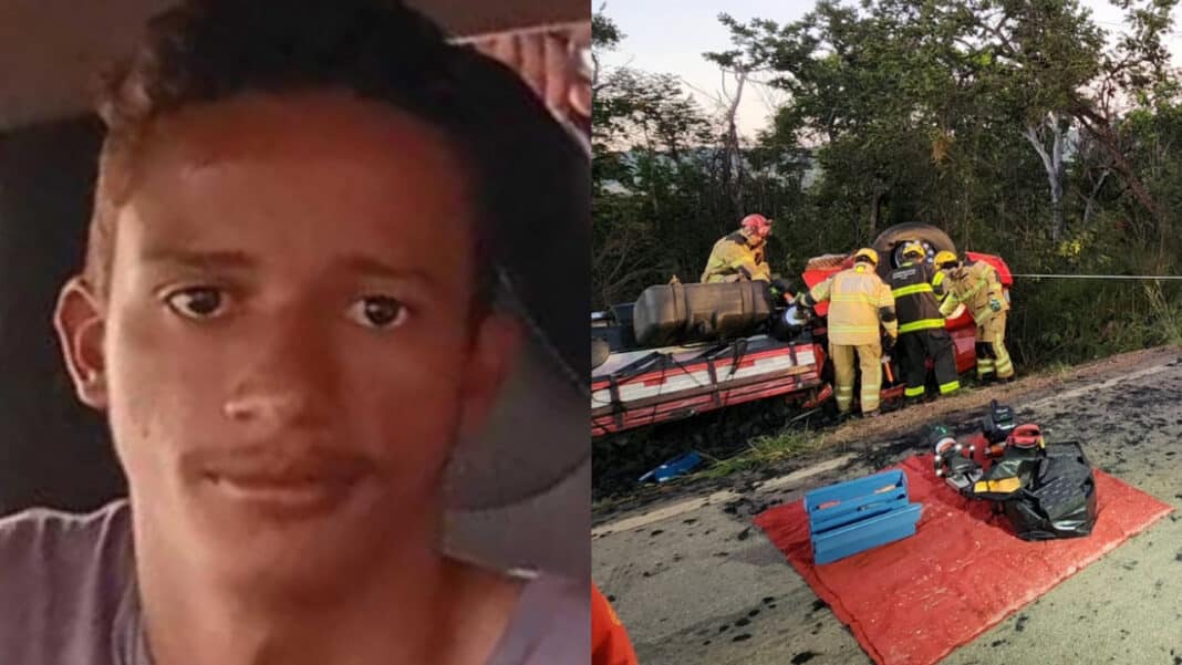 Motorista pinheirense morre após caminhão carregado com carvão capotar na MG-423, em Pitangui