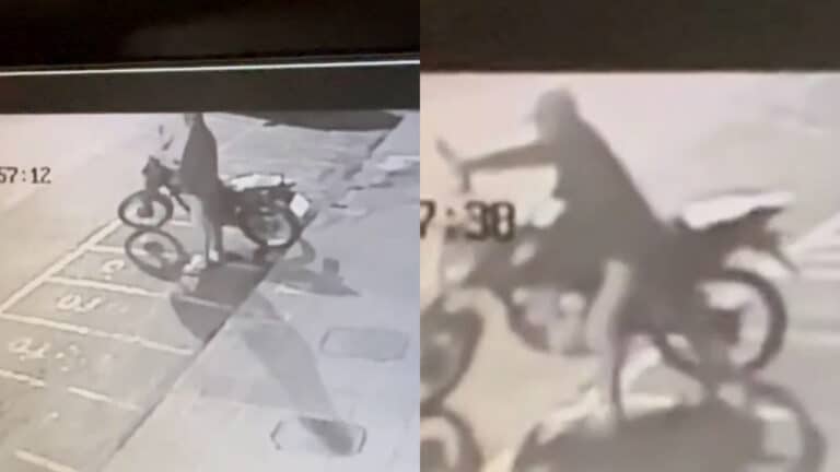 Na calada da madrugada, ladrão furta motocicleta em pleno centro de João Pinheiro