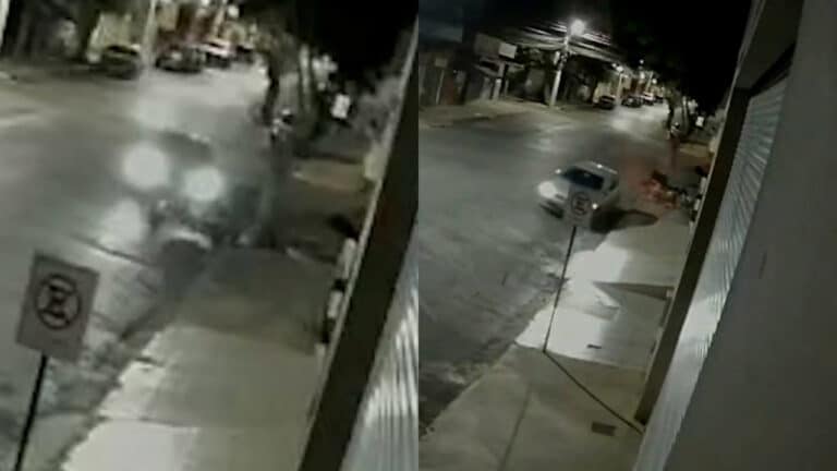 Motorista dirige em zig-zag, bate em motos estacionadas e foge no Centro de João Pinheiro; veja o vídeo