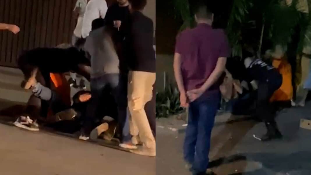 Homens saem na porrada e rolam no chão em bar no Esplanada, em João Pinheiro
