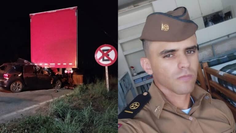 Acidente que matou militar pinheirense na BR-040 levanta questionamentos sobre carreta parada em local proibido