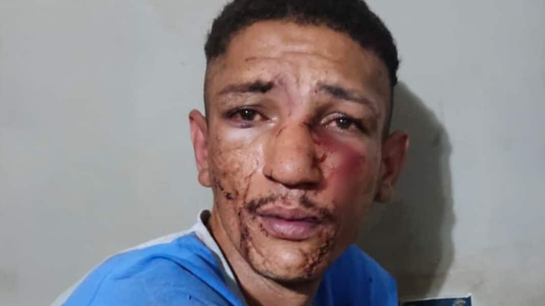 Ladrão em prisão domiciliar tenta assaltar mercadinho, leva surra de clientes e acaba preso em Brasilândia