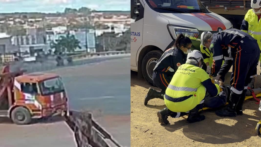 Vídeo mostra momento exato de acidente entre motos que deixou três feridos na BR-040 em João Pinheiro