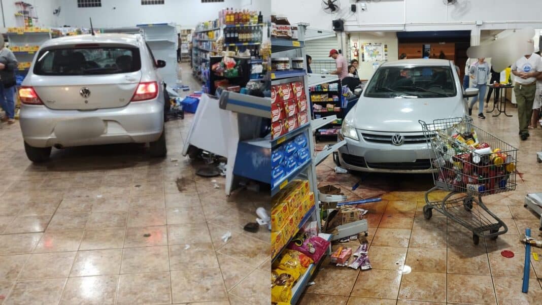'Ia só comprar carne e cerveja', diz motorista bêbado que invadiu supermercado com carro