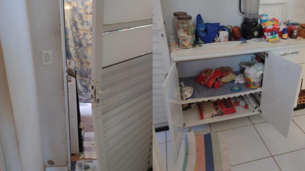 Morador chega do trabalho e encontra casa arrombada e comida levada em João Pinheiro