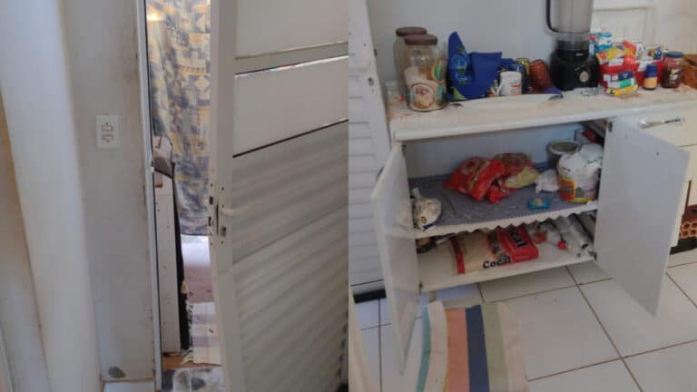 Morador chega do trabalho e encontra casa arrombada e comida levada em João Pinheiro