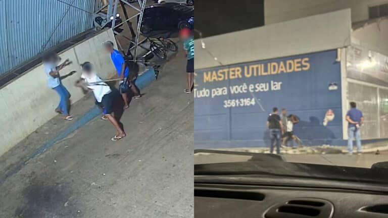 Grupo de adolescentes encurrala e agride jovem a pauladas no Centro de João Pinheiro; veja vídeo