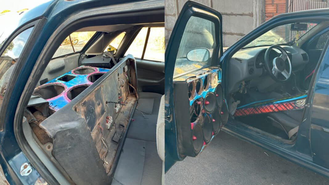 Ladrão arromba carro e furta som automotivo, deixando prejuízo de mais de R$ 5 mil em João Pinheiro