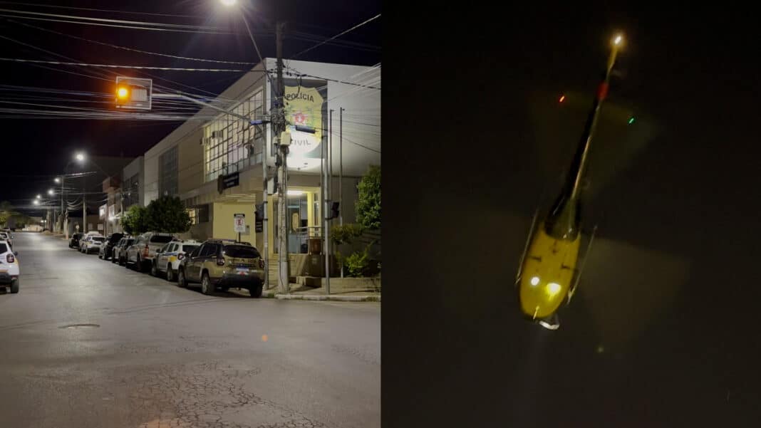 Com auxílio de helicóptero, Polícia Civil e Militar deflagram operação em Brasilândia de Minas