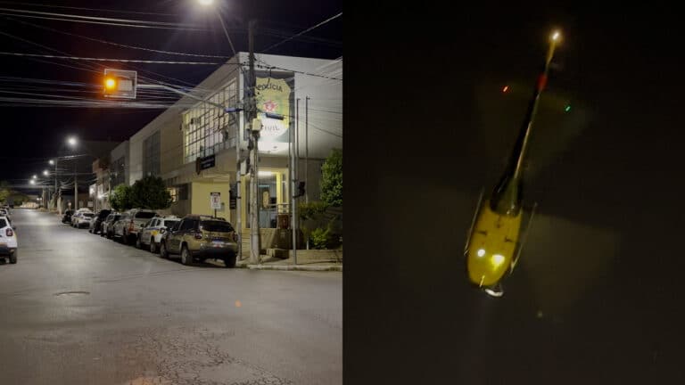 Com auxílio de helicóptero, Polícia Civil e Militar deflagram operação em Brasilândia de Minas