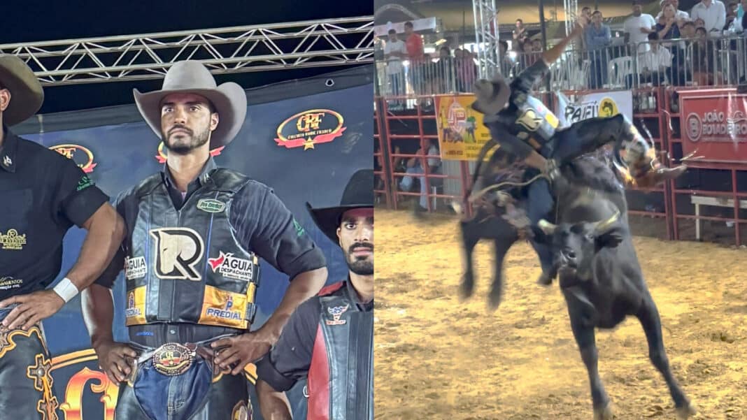 Com garra e talento, Jean Queiroz representa João Pinheiro e sobe ao pódio no rodeio da EXPOAGRO Arinos