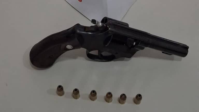 Motorista tenta se livrar de revólver ao ver blitz na MG-181, mas acaba preso em Brasilândia de Minas
