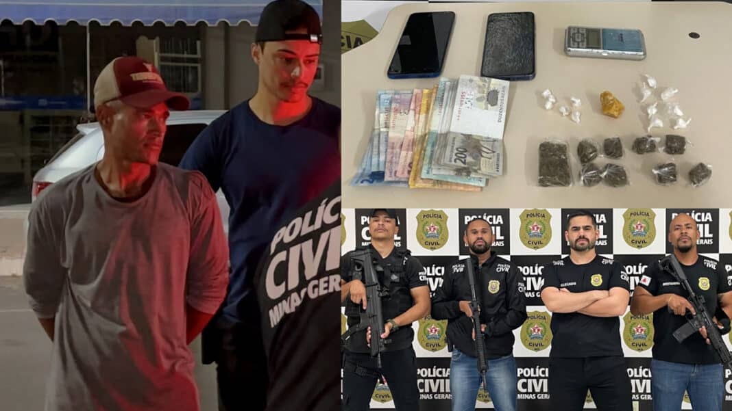 Casa caiu! Polícia Civil fecha bar usado para tráfico e prende homem com crack e cocaína em João Pinheiro