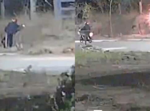 Veja o vídeo: homem é flagrado ateando fogo em vegetação no Residencial Célio Silveira, em João Pinheiro