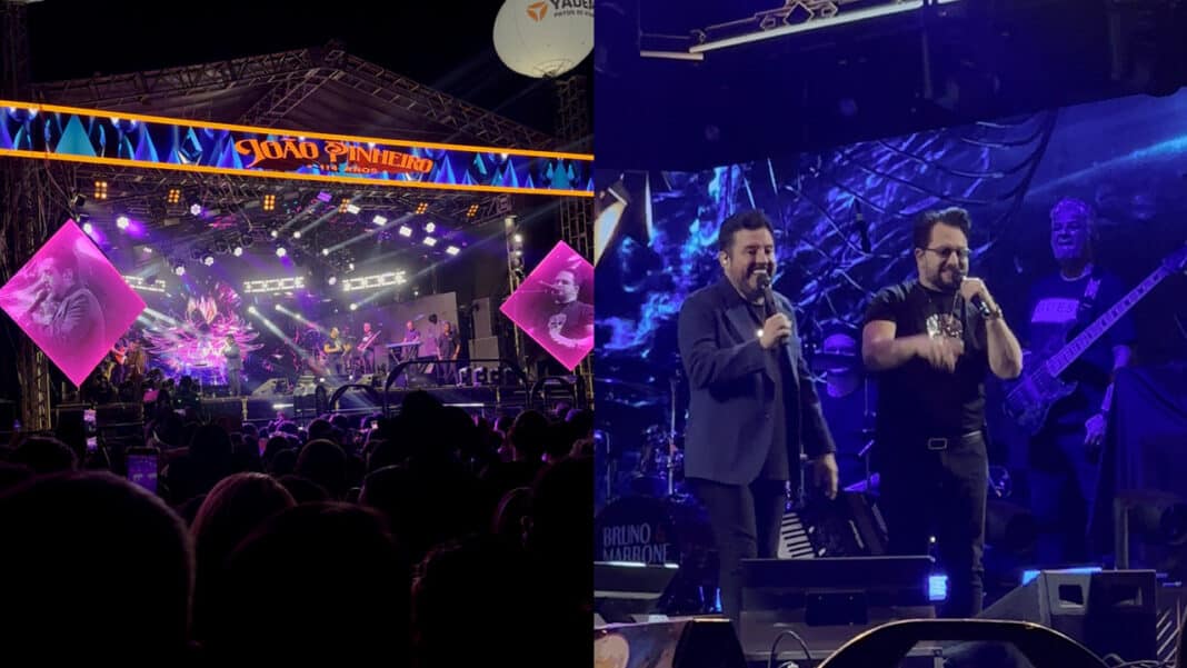 Com público recorde de 13.500 pessoas, show de Bruno & Marrone encerra a Festa dos 114 anos de João Pinheiro