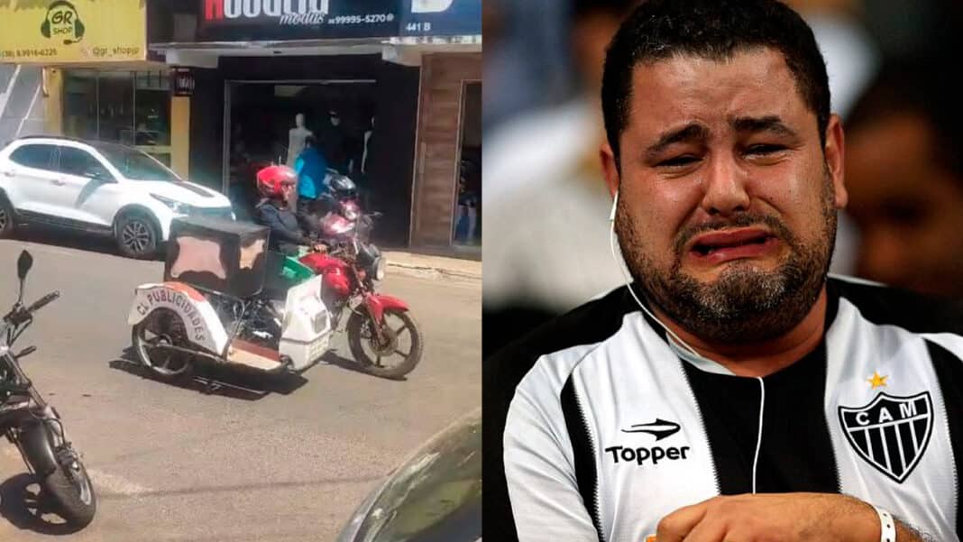 Torcedores cruzeirenses contratam 'moto som' para zoar atleticanos em João Pinheiro após vitória no clássico