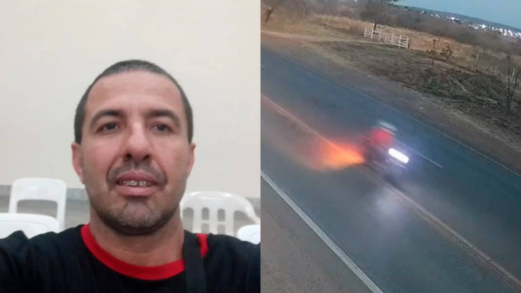 Veja o vídeo: motociclista invade contramão e morre ao bater de frente com carreta na BR-040 em João Pinheiro