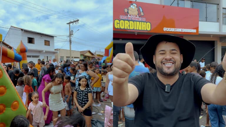 "O pouco que tenho, eu devolvo": vereador Gordinho do Açougue faz grande festa do Dia das Crianças em João Pinheiro