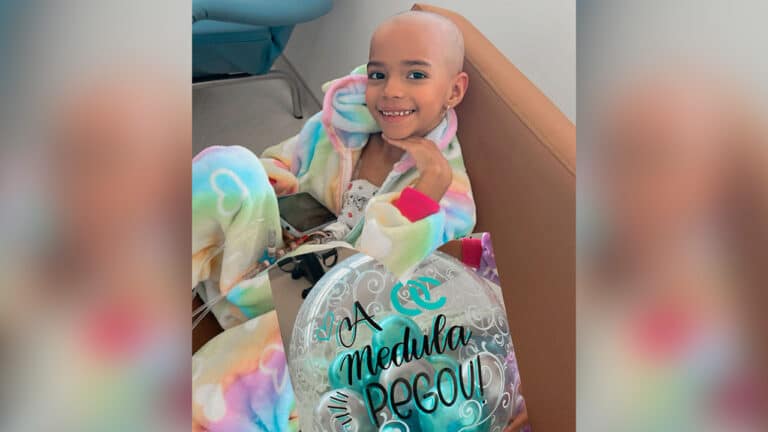 Vitória! Após transplante de medula, pinheirense de 7 anos vence doença rara e passa o dia das crianças em casa