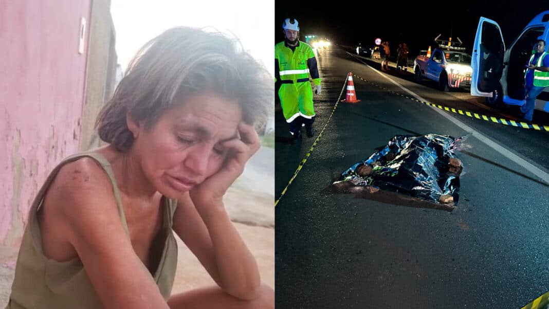 Mulher morre na hora após ser brutalmente atropelada em grave acidente na BR-040 em João Pinheiro