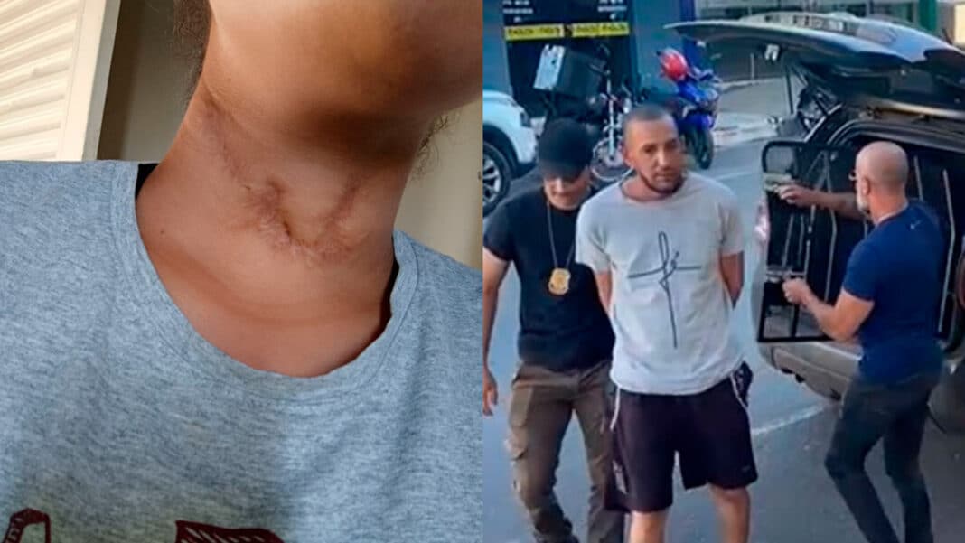 Homem que tentou degolar namorada e só parou porque ela se fingiu de morta é preso em João Pinheiro