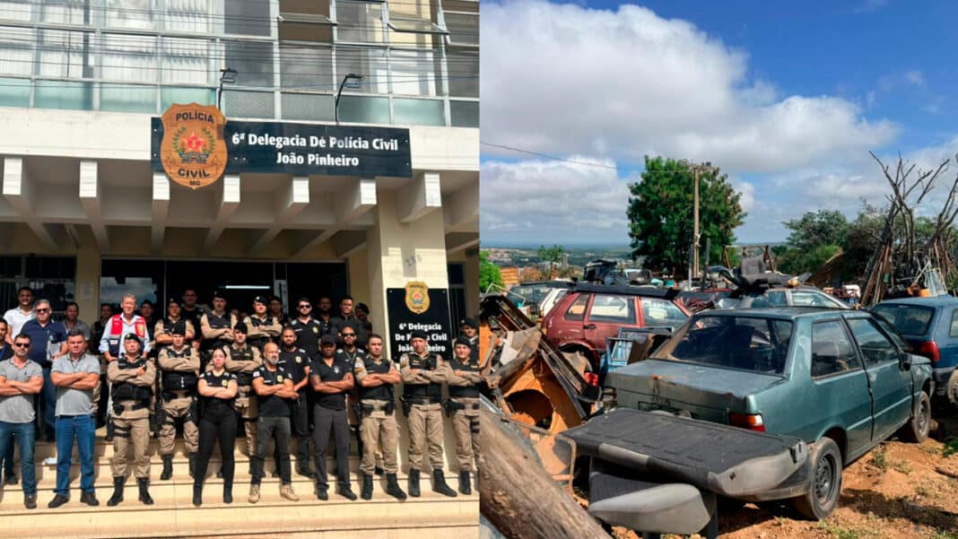 Operação fecha o cerco contra ferros-velhos, prende um e recupera diversos materiais em João Pinheiro