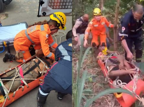 Homem cai em buraco de 50 metros e sobrevive quatro dias comendo mangas até resgate em Minas Gerais