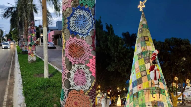 Tradição quebrada: decoração de Natal em tricô e crochê não será feita este ano em João Pinheiro
