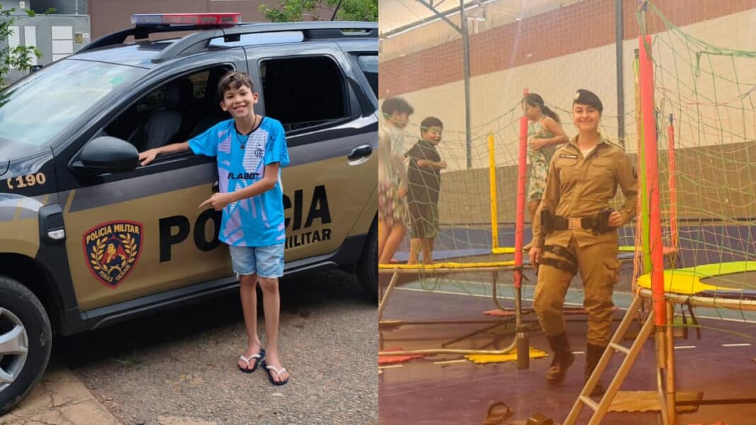 Polícia Militar leva muita alegria e diversão para crianças em Ação Social em João Pinheiro