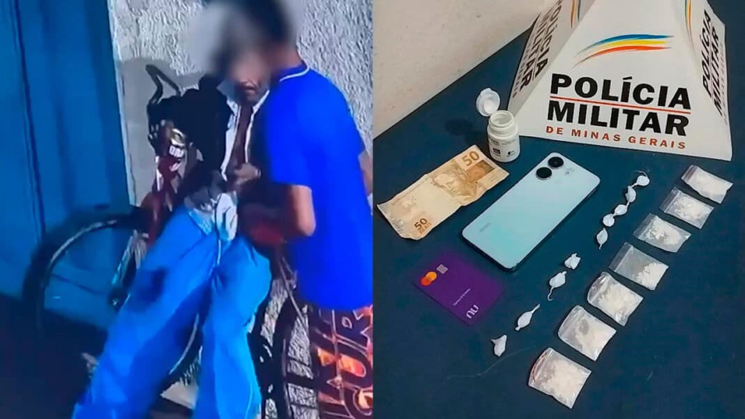 Vídeo: adolescente é flagrado traficando em praça de Luizlândia do Oeste (JK) e acaba apreendido pela PM