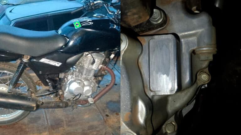 Sem carteira e com moto "raspada", jovem de 18 anos é preso pela Polícia na MG-181 em João Pinheiro