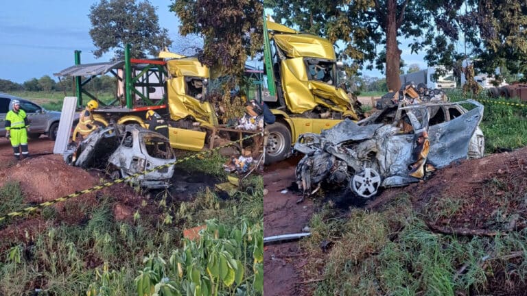 Família pinheirense morre carbonizada em grave acidente na BR-040; duas crianças estão entre as vítimas