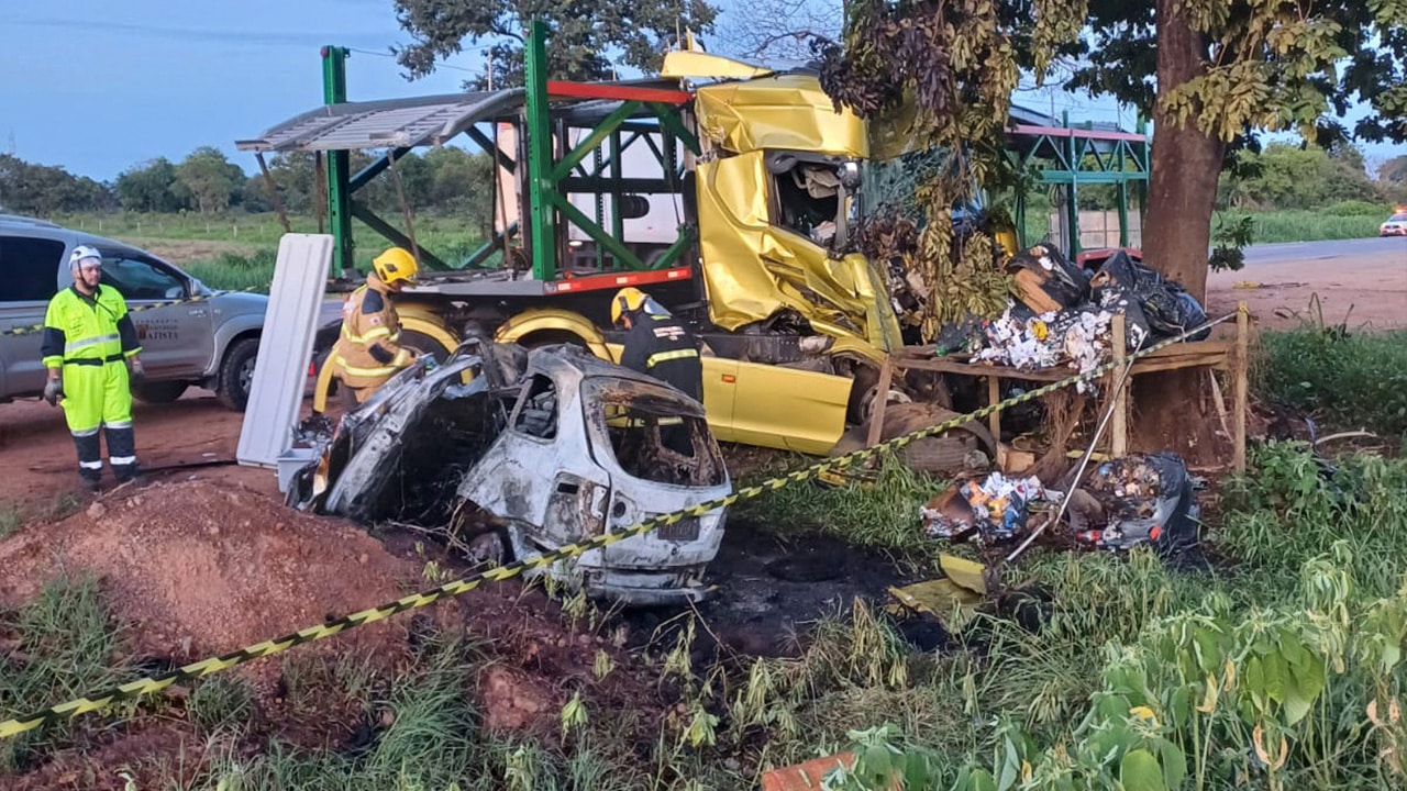 Tragédia na BR-040: identificada família de João Pinheiro que morreu carbonizada em gravíssimo acidente