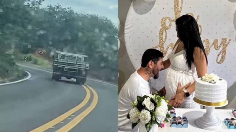 Motorista bêbado que matou grávida na MG-181 foi filmado fazendo zigue-zague horas antes do acidente