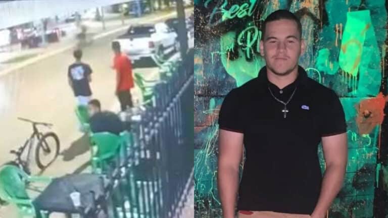 Motociclista morre após atropelar pedestre e bater em pilar no Centro de Varjão de Minas; veja o vídeo