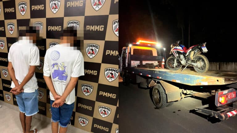 Polícia Militar apreende XRE 300 clonada na Ruralminas e conduz irmãos para a delegacia em João Pinheiro