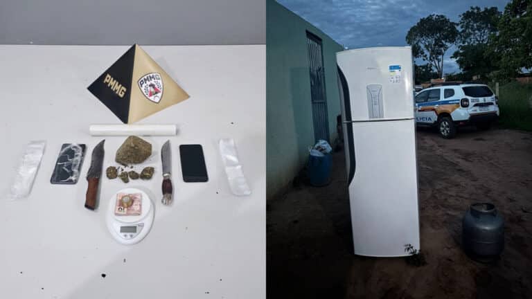Mulher é presa em Brasilândia com geladeira e TV furtadas além de muita drogas e balança de precisão