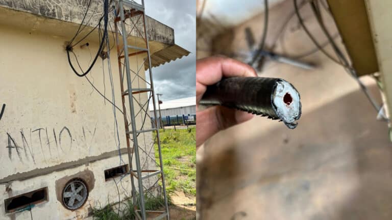 Ladrões furtam cabos de torre de transmissão e deixa rádio fora do ar em João Pinheiro