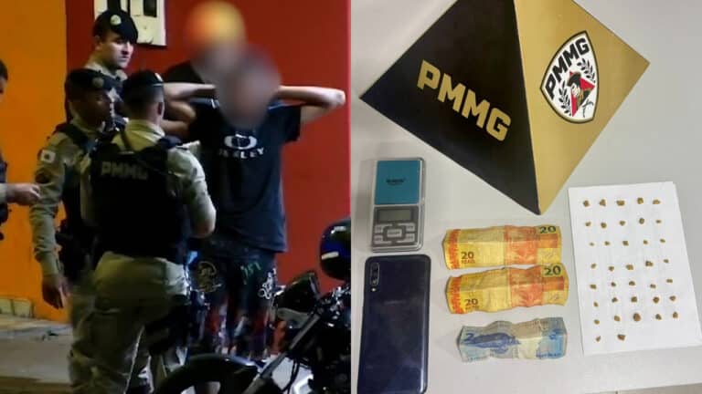 Adolescente flagrado pelo Olho Vivo traficando na rodoviária é apreendido com 37 pedras de crack em João Pinheiro