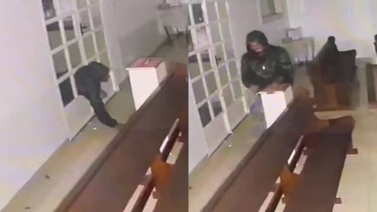 Ladrão invade Santíssimo da Igreja Matriz e furta dinheiro de doações em João Pinheiro; veja o vídeo