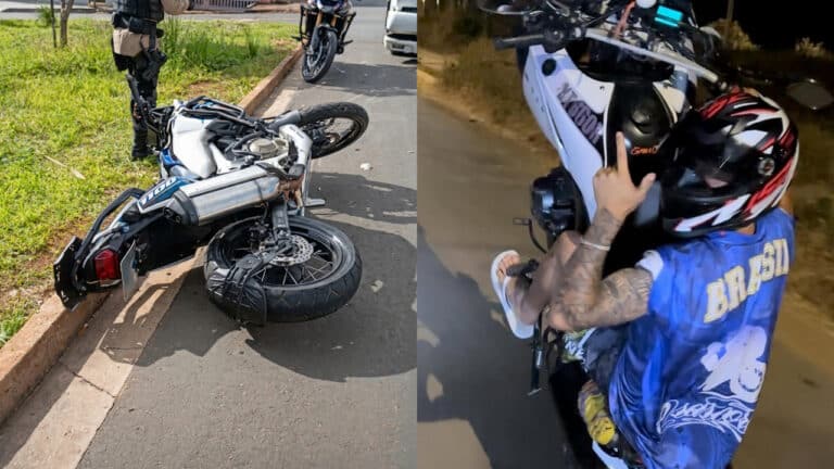 Vídeo: "Influencer do grau" bate em caminhão durante fuga da PM e fica em estado grave em Patos de Minas