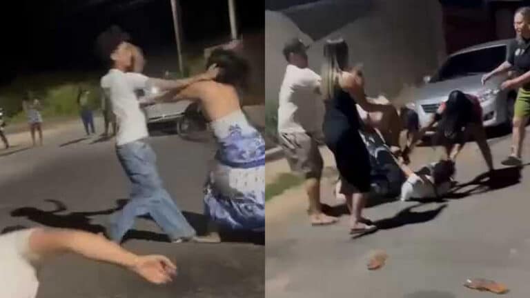 Barraco! Mulher trans e gay disputam o mesmo homem e festa de aniversário vira pancadaria em João Pinheiro