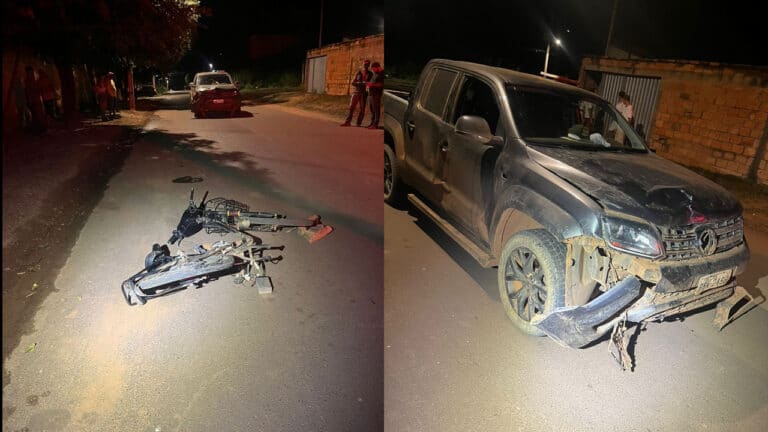Menina de 13 anos em bicicleta elétrica é atingida por Amarok e fica gravemente ferida em Brasilândia