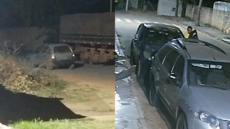 Sem gasolina! Ladrão larga Uno furtado, tenta levar outro carro mas acaba fugindo a pé em João Pinheiro